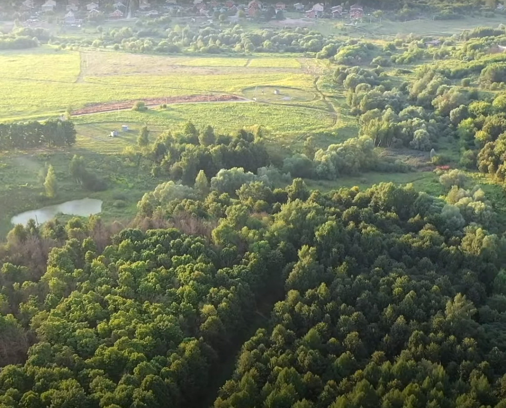 Ландшафтный природный парк в Мясново с высоты